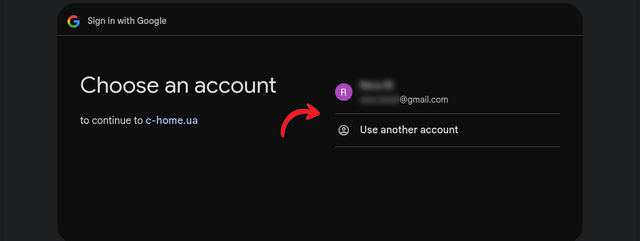 Select account